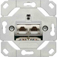 GIRA Anschlussdose, Cat6A (IEC), 2xRJ45 8(8), LSA, unten,