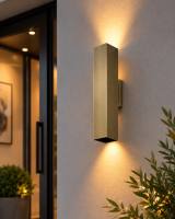 Look AP02 Wandleuchte | 2x GU10 | IP20 | 60 × 300 × 80 mm | Weiß / Schwarz / Messing / Chrom / Kupfer / Brüniert