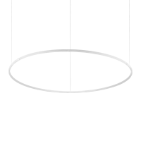Ideallux, Oracle Slim SP D150 LED Pendelleuchte Rund | 81W | 3000K | 9300 lm | IP20 | On-Off | Weiß/Schwarz
