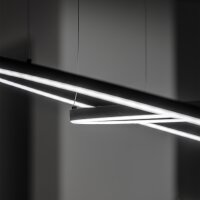 Ideallux, Oracle Slim SP D150 LED Pendelleuchte Rund | 81W | 3000K | 9300 lm | IP20 | On-Off | Weiß/Schwarz