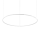 Ideallux, Oracle Slim SP D150 LED Pendelleuchte Rund | 81W | 3000K | 9300 lm | IP20 | On-Off | Weiß/Schwarz