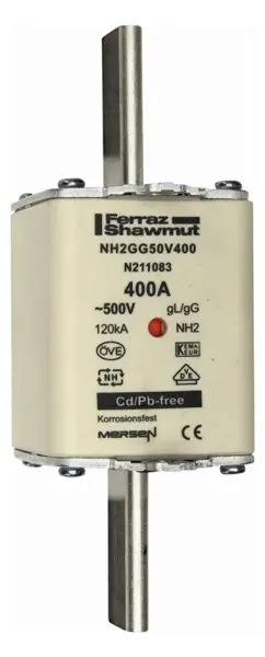 Mersen NH2GG50V400 Sicherungseinsatz gG Gr.2 AC500V 400A sfü Kombikennmelder