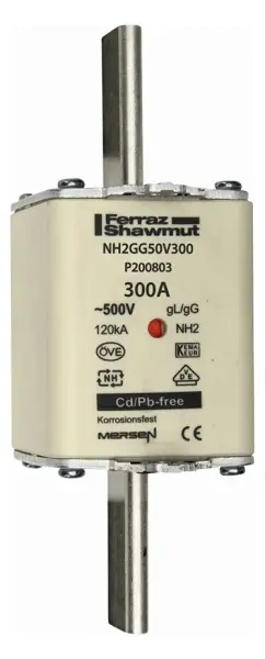 Mersen NH2GG50V300 Sicherungseinsatz gG Gr.2 AC500V 300A sfü Kombikennmelder