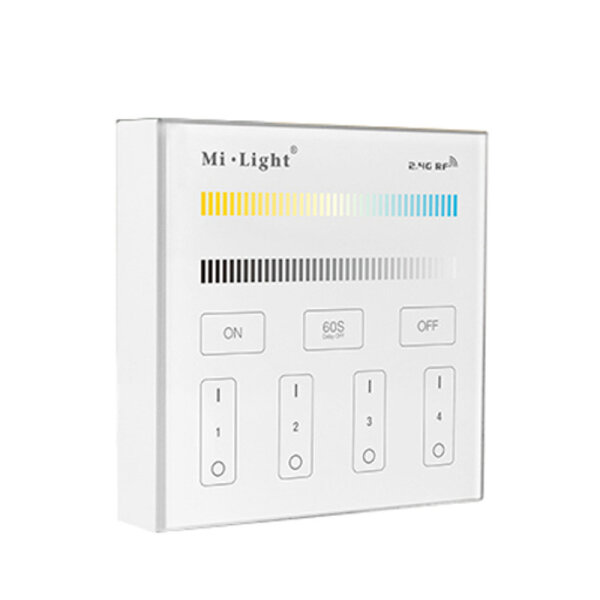 MiBoxer 2,4GHz Wandsteuerung | CCT | 4-Zone | Weiß