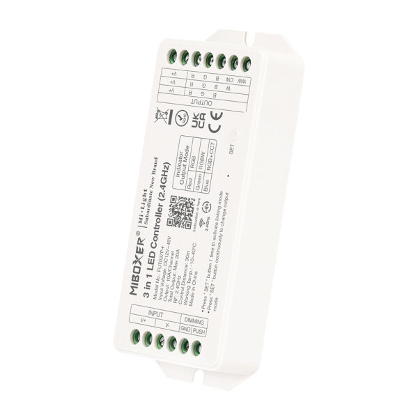MiBoxer 2.4GHz 3 in 1 LED Controller | RGB/RGBW/RGB+CCT | 12 - 48V DC | Max. 20A