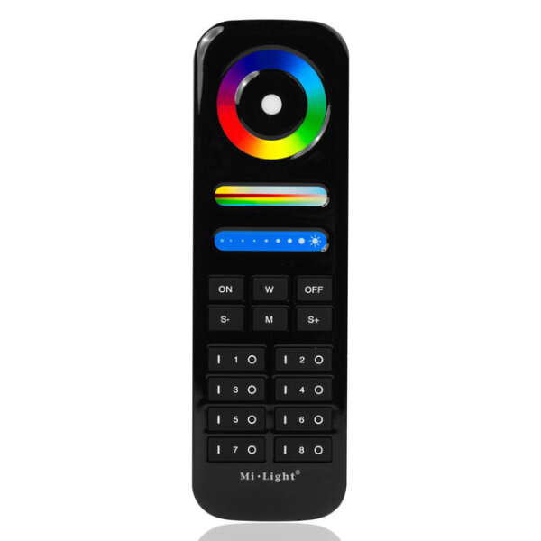 MiBoxer 2.4GHz Fernbedienung | RGB+CCT | 8 Zone | Gehäusefarbe: schwarz